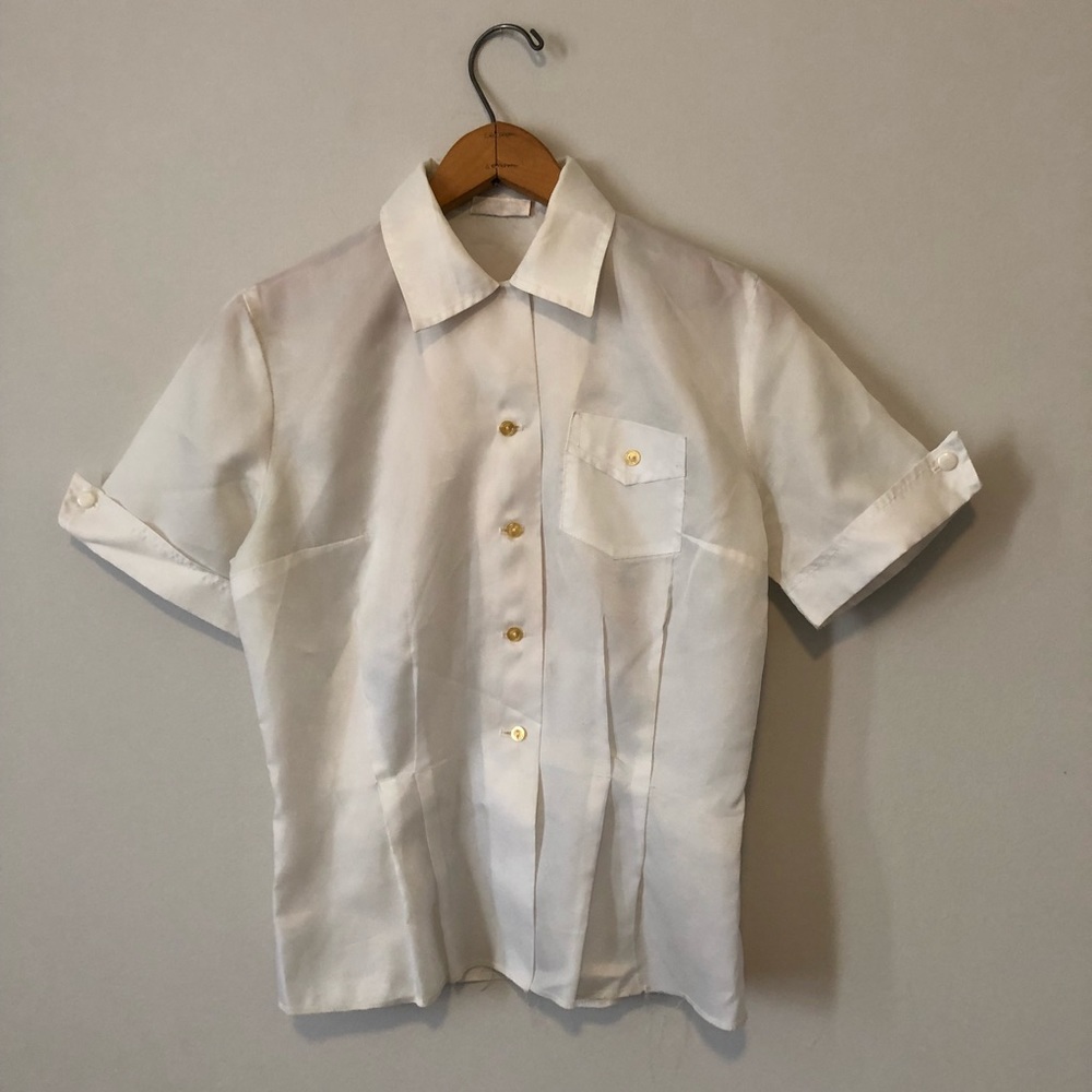 White Vintage Button Up